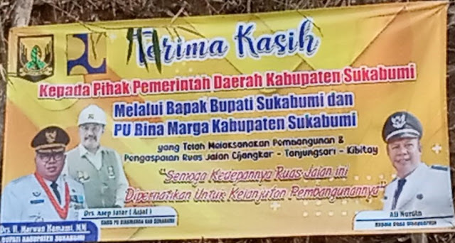 Dinas PU Kab-Sukabumi Realisasikan Perbaikan Ruas Jalan Wangunreja,Cijangkar,Tanjungsari,Kibitay, Desa Wangunreja Kecamatan Nyalindung