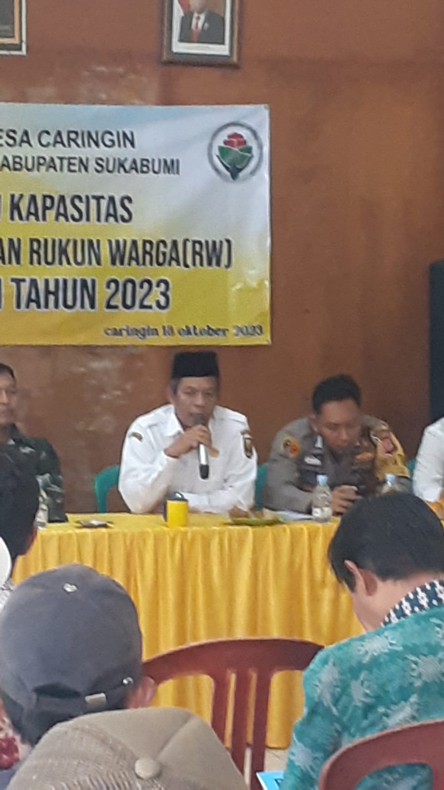 Pemerintahan Desa Caringin Kecamatan Cicurug Kabupaten Sukabumi Adakan Diklat Untuk para ketua Rt.dan Rw.Guna Meningkatkan Kapasitas nya