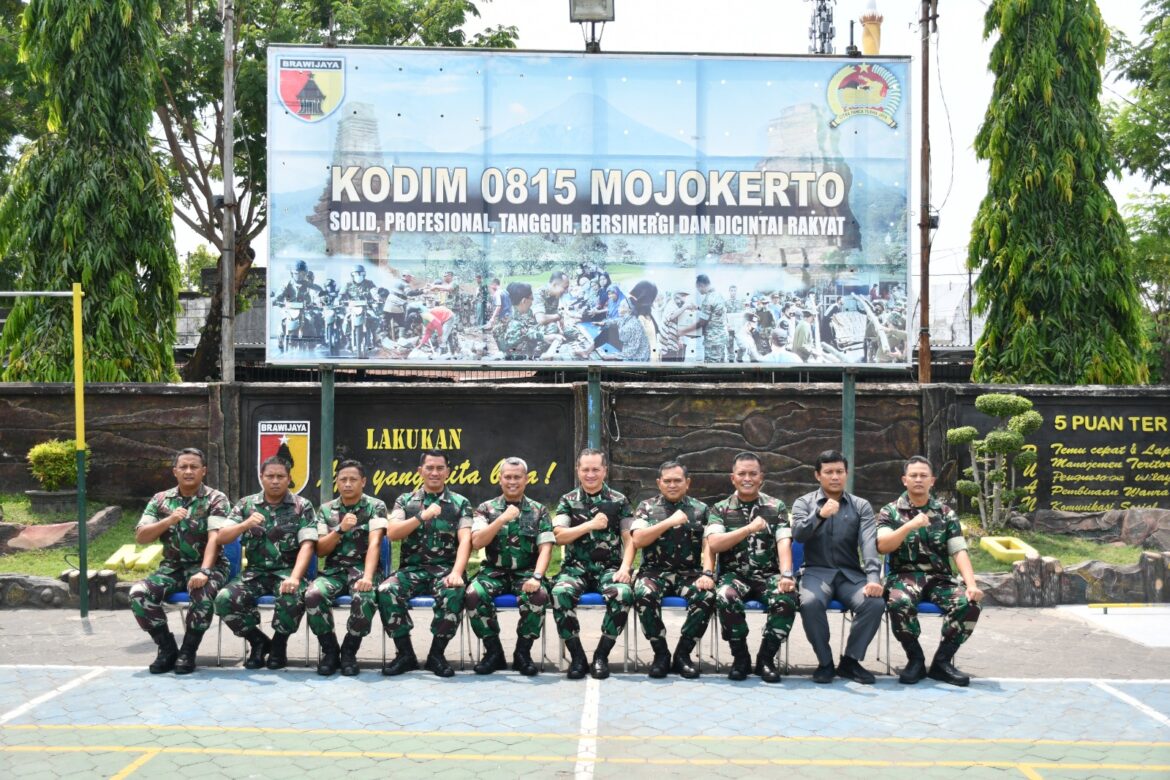 Cek Kesiapan Pam Pemilu, Kodim 0815/Mojokerto Terima Kunjungan Tim Mabesad