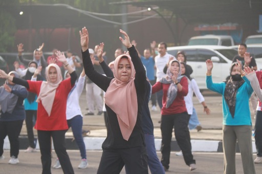 Jaga Kebugaran Tubuh, Pemkab Mojokerto Gelar Senam Bersama