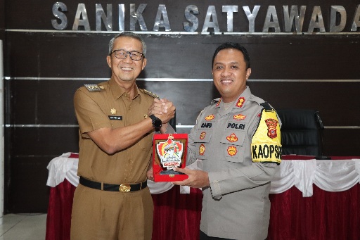 Kapolres Cirebon Kota Sambut Kunjungan Pj Walikota Cirebon