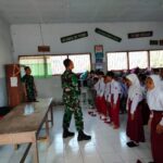 Wasbang SDN Begaganlimo, Bati Wanwil Koramil Gondang Sampaikan Pengamalan Nilai-Nilai Pancasila