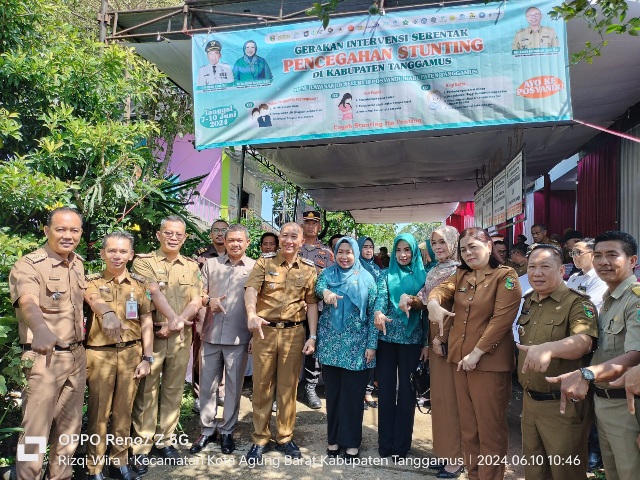 Kabupaten Tanggamus Menggadakan Gerakan Intervensi Serentak Pencegahan Stunting di Pekon Tanjung Anom
