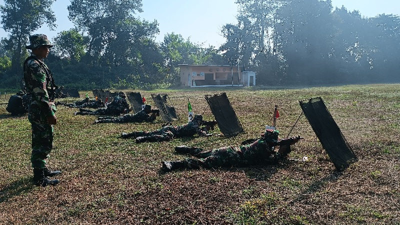 Asah Kemampuan Prajurit, Kodim 0815/Mojokerto Gelar Latihan Menembak