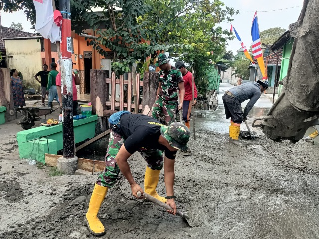 Begini Perkembangan Sasaran Fisik TMMD Reguler Ke-121 Mojokerto Di Pekan Pertama