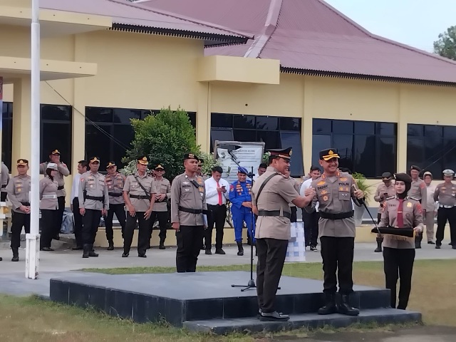 Kapolres Belitung AKBP Deddy Dwiputra SIK SH, Lantik Sejumlah Perwira Polres Belitung