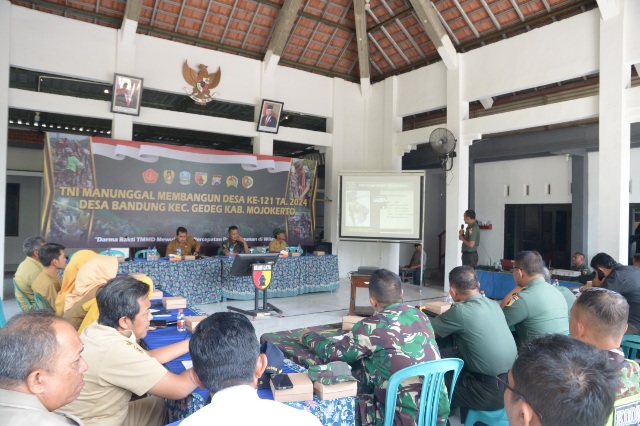 Rakor Kesiapan Penutupan TMMD Reguler Ke-121 Kodim 0815/Mojokerto