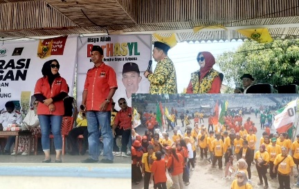 GEDUNG NASIONAL MENJADI PILIHAN DEKLARASI PASLON BUPATI DAN WAKIL BUPATI BELITUNG HENDRA CAYA-SYILPANA