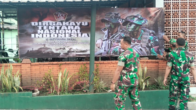 Sambut HUT Ke-79 TNI Kodim 0815/Mojokerto, Gelar Karya Bakti Serentak, Bakti Sosial, Bakti Kesehatan Hingga Pasang Banner