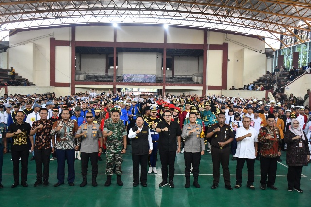 Semarakkan HUT Ke-79 TNI, Kodim 0815/Mojokerto Gelar Lomba PBB Piala Panglima TNI Tingkat SLTP & SLTA Mojokerto Raya