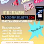 Peringatan HUT Ke-2 Media Online Sorot Babel News Gelar Turnamen Gaple Se-Kecamatan Membalong