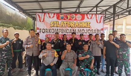 Silaturahmi Koramil Bersama Polsek Mojosari dan Perguruan Silat, Wujudkan Mojosari Aman dan Kondusif